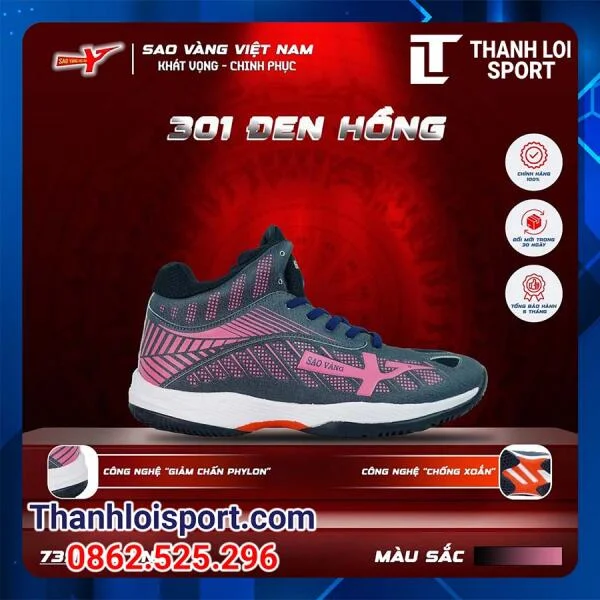 giay-bong-chuyen-sao-vang-301-den-hong-1-2